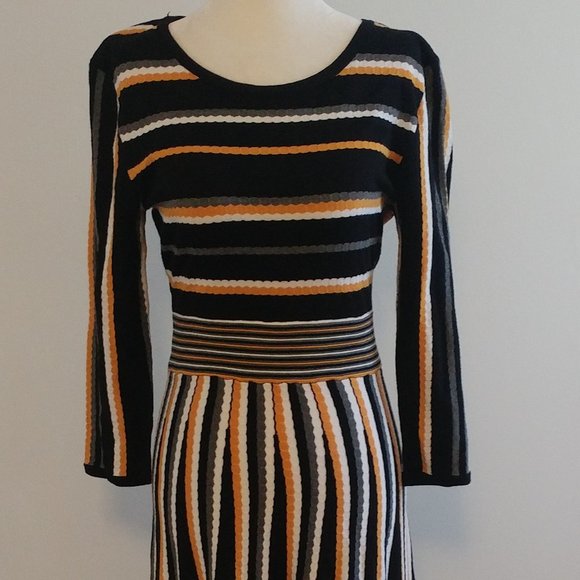 Appraisal Black Multi Colored Knit Dress - Misses Small - Picture 2 of 7